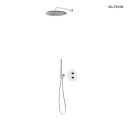 Zestaw Oltens Katla bateria podtynkowa termostatyczna z deszczownicą 30 cm Sondera i kompletem prysznicowym Ume chrom 36608100