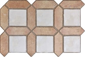 Bestile Arenta Cotto White 40x60 płytka w stylu rustykalnym geometrycznym w beżowym odcieniu