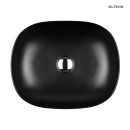 Umywalka Oltens Hamnes 49x39,5 nablatowa owalna czarny mat 40300300 bez przelewu i bez otworu na baterie