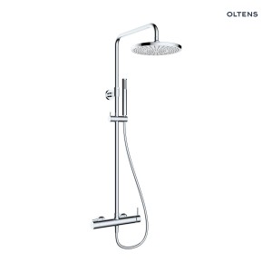 Oltens Molle zestaw prysznicowy montowany na ścianie z deszczownicą chrom 36504100