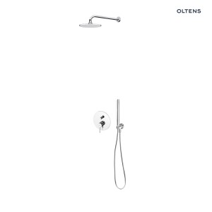 Oltens zestaw Molle bateria podtynkowa z deszczownicą 22 cm Atran i kompletem prysznicowym Ume chrom połysk 36614100