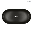Umywalka Oltens Hamnes Thin 80x40 nablatowa owalna czarny mat z ochronną powłoką SmartClean 40821300 posiada cienkie ścianki, bez przelewu, bez otworu na armaturę