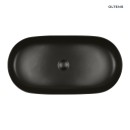 Umywalka Oltens Hamnes Thin 80x40 nablatowa owalna czarny mat z ochronną powłoką SmartClean 40821300 posiada cienkie ścianki, bez przelewu, bez otworu na armaturę