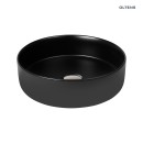 Umywalka Oltens Lagde 35,5x35,5 nablatowa okrągła czarny mat 40304300 bez przelewu i bez otworu na baterie
