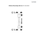 Oltens zestaw Molle bateria podtynkowa z deszczownicą 30 cm Vindel i kompletem prysznicowym Ume złoty połysk 36600800 - rysunek techniczny