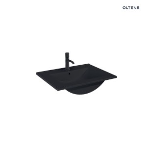 Oltens Vernal umywalka 60x46 meblowa prostokątna czarny mat 41205300