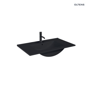 Oltens Vernal umywalka 80x46 meblowa prostokątna czarny mat 41206300