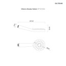Oltens Motala Select Alling 60 zestaw prysznicowy z mydelniczką chrom 36005100 - rysunek techniczny słuchaki