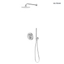 Oltens zestaw Onega bateria podtynkowa z deszczownicą 22 cm Atran i kompletem prysznicowym Ume chrom 36622100
