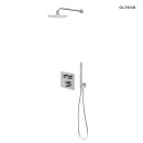 Oltens zestaw Onega (S) kwadratowa bateria podtynkowa z deszczownicą 22 cm Atran i kompletem prysznicowym Ume chrom 36623100