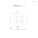 Oltens Onega zestaw kwadratowa (S) bateria podtynkowa z kwadratową deszczownicą 22 cm Atran (S)i kompletem prysznicowym Sog w chromie 36624100 - rysunek techniczny deszczownicy