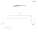 Zestaw Oltens Onega (S) bateria podtynkowa z deszczownicą 25 cm Vindel (S)i kompletem prysznicowym Sog chrom 36621100 - rysunek techniczny deszczownicy