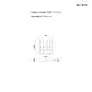 Oltens Onega (S) zestaw prysznicowy podtynkowy wyposażony w deszczownicę Vindel (S) o średnicy 30 cm oraz zestaw prysznicowy Sog w kolorze czarny mat 36621300 - rysunek techniczny deszczownicy