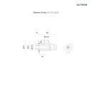 Zestaw Oltens Onega (S) bateria podtynkowa termostatyczna z deszczownicą 30 cm Vindel i kompletem prysznicowym Ume złoty połysk 36620800 - rysunek techniczny przyłącza kątowego