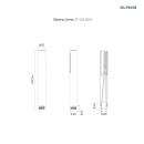 Zestaw Oltens Onega bateria podtynkowa termostatyczna z deszczownicą 30 cm Vindel i kompletem prysznicowym Ume złoty połysk 36617800 - rysunek techniczny słuchawki