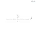 Oltens zestaw Onega termostatyczna bateria podtynkowa z okrągłą deszczownicą 30 cm Vindel i kompletem prysznicowym Ume miedź szczotkowana 36617610 - rysunek techniczny deszczownicy