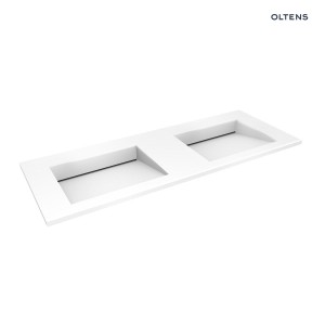 Oltens Stila umywalka 120x45 prostokątna podwójna meblowa LavaForm biały połysk 40205000
