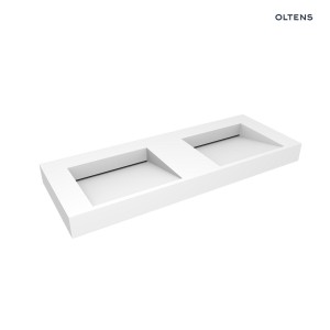 Oltens Stila umywalka 120x45 podwójna ścienna LavaForm biały mat 40004900