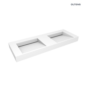 Oltens Stila umywalka 140x45 podwójna ścienna LavaForm biały mat 40005900