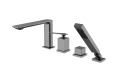Besco Aspira BW-A4-GR grafitowa 4-otworowa bateria wannowa