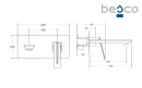 Besco Aspira BW-A4-GR grafitowa 4-otworowa bateria wannowa