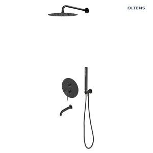 Oltens zestaw Rann zestaw wannowo-prysznicowy podtynkowy czarny mat 36633300