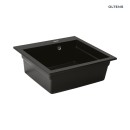 Zlewozmywak granitowy Oltens Gravan 57x51,5 czarny mat 1-komorowy 72000300 wpuszczany w blat