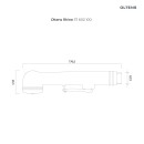 Oltens Rhine Gide zestaw bidetowy chrom 36017100 - rysunek techniczny słuchawki