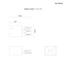 Oltens Rhine Gide (S) zestaw bidetowy chrom 36016100 - rysunek techniczny uchwytu