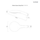 Oltens Saxan EasyClick Alling 60 zestaw prysznicowy z mydelniczką chrom/biały 36003110 - rysunek techniczny słuchawki