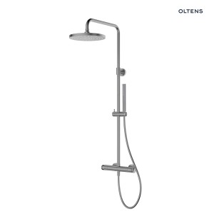 Oltens Vassa zestaw prysznicowy z baterią termostatyczną w graficie 36508400