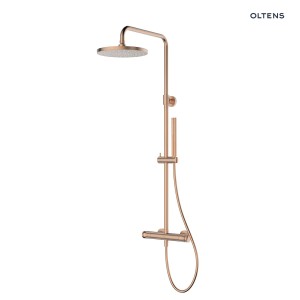 Oltens Vassa zestaw prysznicowy z baterią termostatyczną miedź szczotkowana 36508610