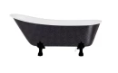 Besco Olaya Glam Grafitowa 160x68 #WAO-160-GGB