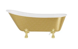 Besco Olaya Glam Złota 160x68 #WAO-160-GZG wanna wolnostojąca ze złotymi nogami
