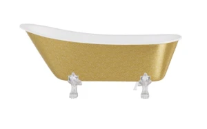 Besco Olaya Glam Złota 160x68 #WAO-160-GZC wanna wolnostojąca z chromowanymi nogami