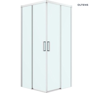 Oltens Breda kabina prysznicowa 80x80 cm kwadratowa chrom/szkło przezroczyste 20005100