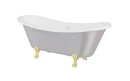 Besco Amelia Glam Srebrna 190x77 #WKA-190+GSG
