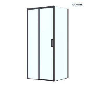 Oltens Breda kabina prysznicowa 120x80 cm prostokątna czarny mat/szkło przezroczyste 20223300