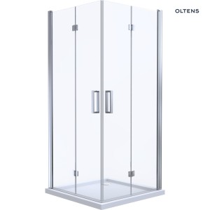 Oltens Byske kabina prysznicowa 80x80 cm kwadratowa chrom/szkło przezroczyste 20001100