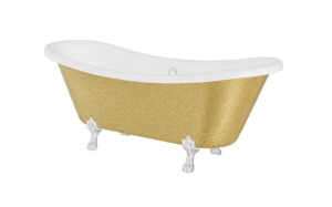Besco Amelia Glam Złota 190x77 #WKA-190+GZC  wanna wolnostojąca z chromowanymi nogami