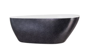 Besco Goya A-Line Glam Grafitowa 170x80  #WA-170-GGC wanna wolnostojąca z czarnym przelewem