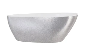 Besco Goya A-Line Glam Srebrna 170x80 #WA-170-GSR wanna wolnostojąca z chromowanym przelewem