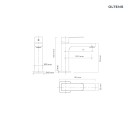 Oltens Hadsel bateria umywalkowa stojąca chrom 32204100 - rysunek techniczny