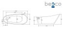 Besco Melody Glam Złota 150x80 #WA-150-MZB