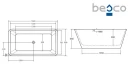 Besco Evita Glam Srebrna 160x80 #WA-160-ESB