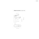 Oltens Vernal bateria umywalkowa stojąca chrom 32305100 - rysunek techniczny