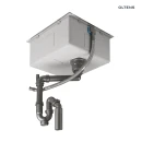 Zlewozmywak stalowy 1-komorowy 76x44 cm Oltens Hyddastal szlachetna polerowana 71105100 z syfonem, bez otworu na baterię