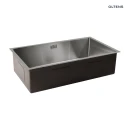 Zlewozmywak stalowy 1-komorowy 76x44 cm Oltens Hyddastal szlachetna polerowana 71105100 z syfonem, bez otworu na baterię