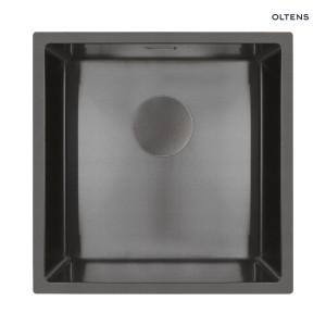 Oltens Hydda zlewozmywak stalowy 1-komorowy 44x44 czarny 71103300