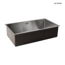 Zlewozmywak stalowy 1-komorowy 76x44 cm Oltens Stalvask stal polerowana 71102100 z syfonem, bez otworu na baterię